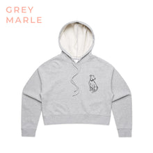Load image into Gallery viewer, Little Rover Custom Pet Cropped Hoodie Grey Marle
