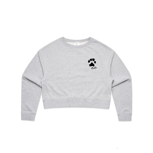 Little Rover Custom Paw Print Cropped Crew