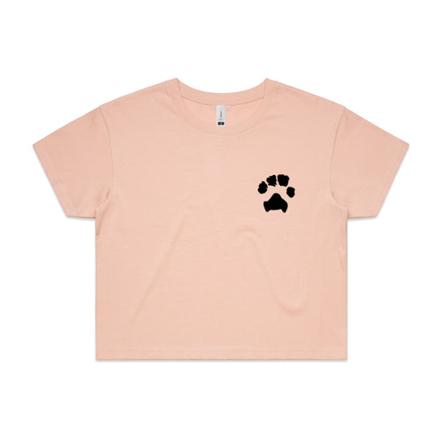 Little Rover Custom Paw Print Cropped Tee