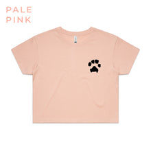 Load image into Gallery viewer, Little Rover Custom Paw Print Cropped Tee Pale Pink
