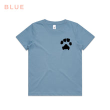 Load image into Gallery viewer, Little Rover Kids Custom Paw Print Tee blue
