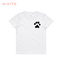 Load image into Gallery viewer, Little Rover Kids Custom Paw Print Tee white
