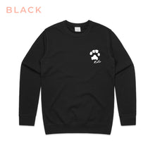 Load image into Gallery viewer, Paw Print Crew Black (White Print)
