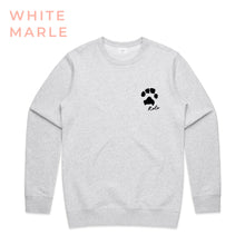 Load image into Gallery viewer, Paw Print Crew White Marle
