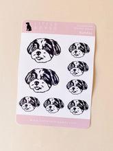 Load image into Gallery viewer, Little Rover Custom Pet Sticker Sheet dog portrait
